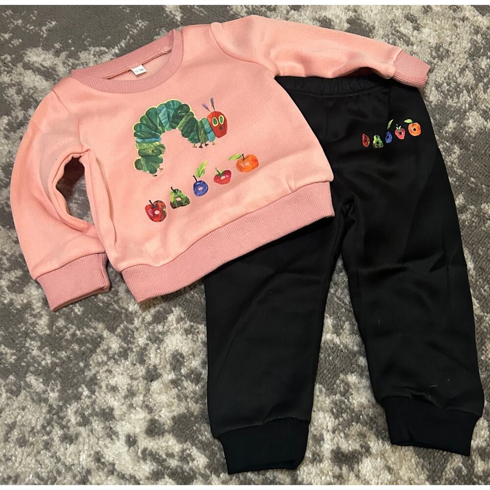 Girl Very Hungry Caterpillar Sweatshirt & Pants Unbranded 12-18 months (NWT)